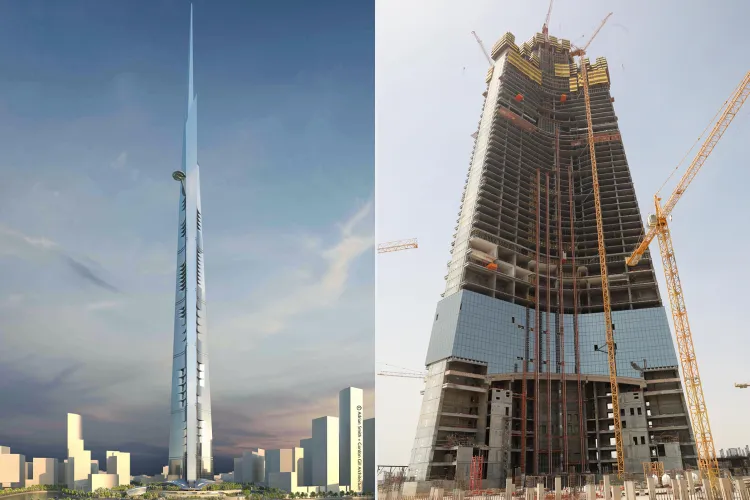 Jeddah Tower rises toward one-kilometer height
